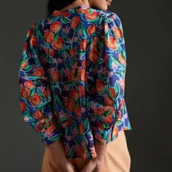 Anthropologie Pooley Blouse (Oranges) – Size M - Picture 7 of 8